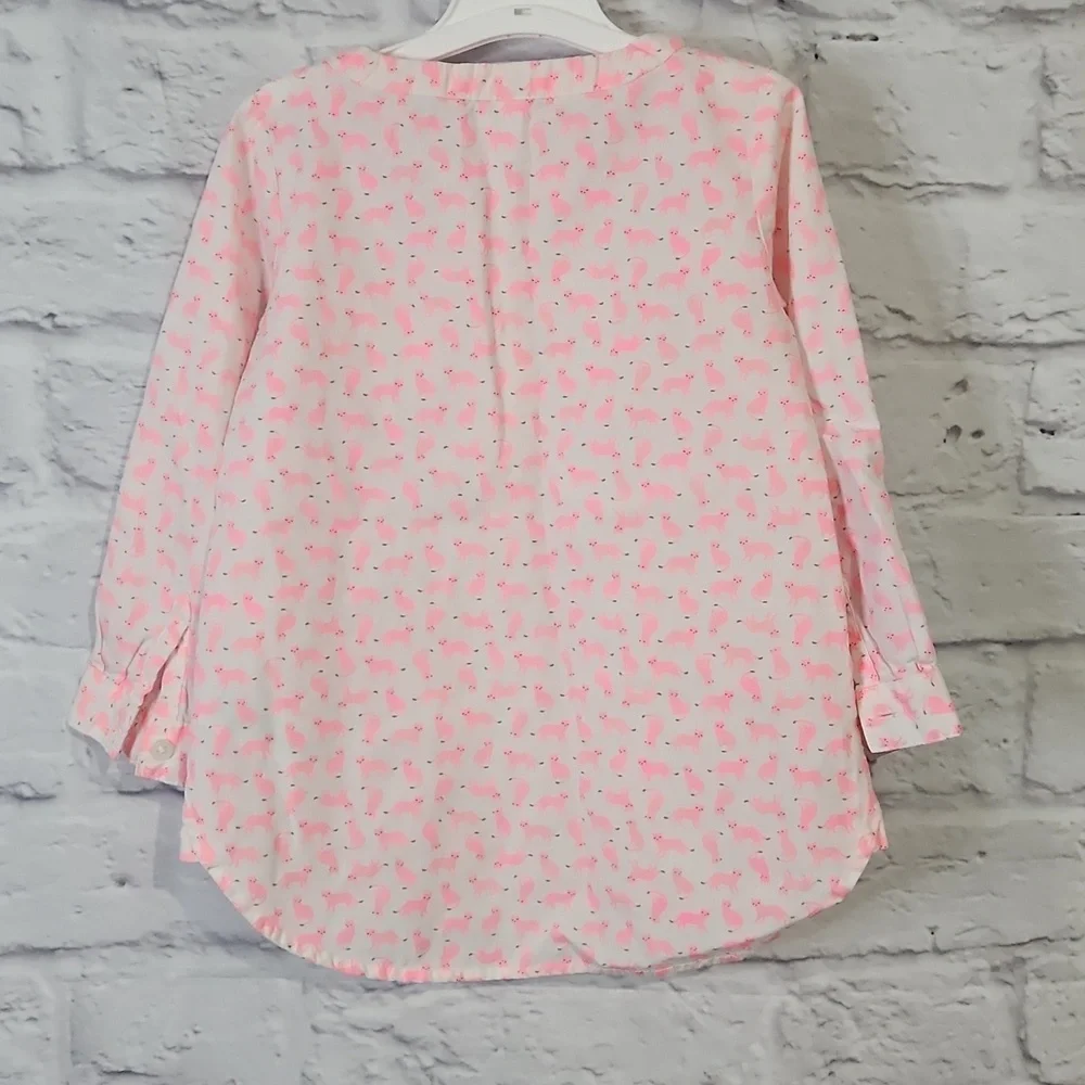 Carter's Pink Patterned Cat Long Sleeve Shirt